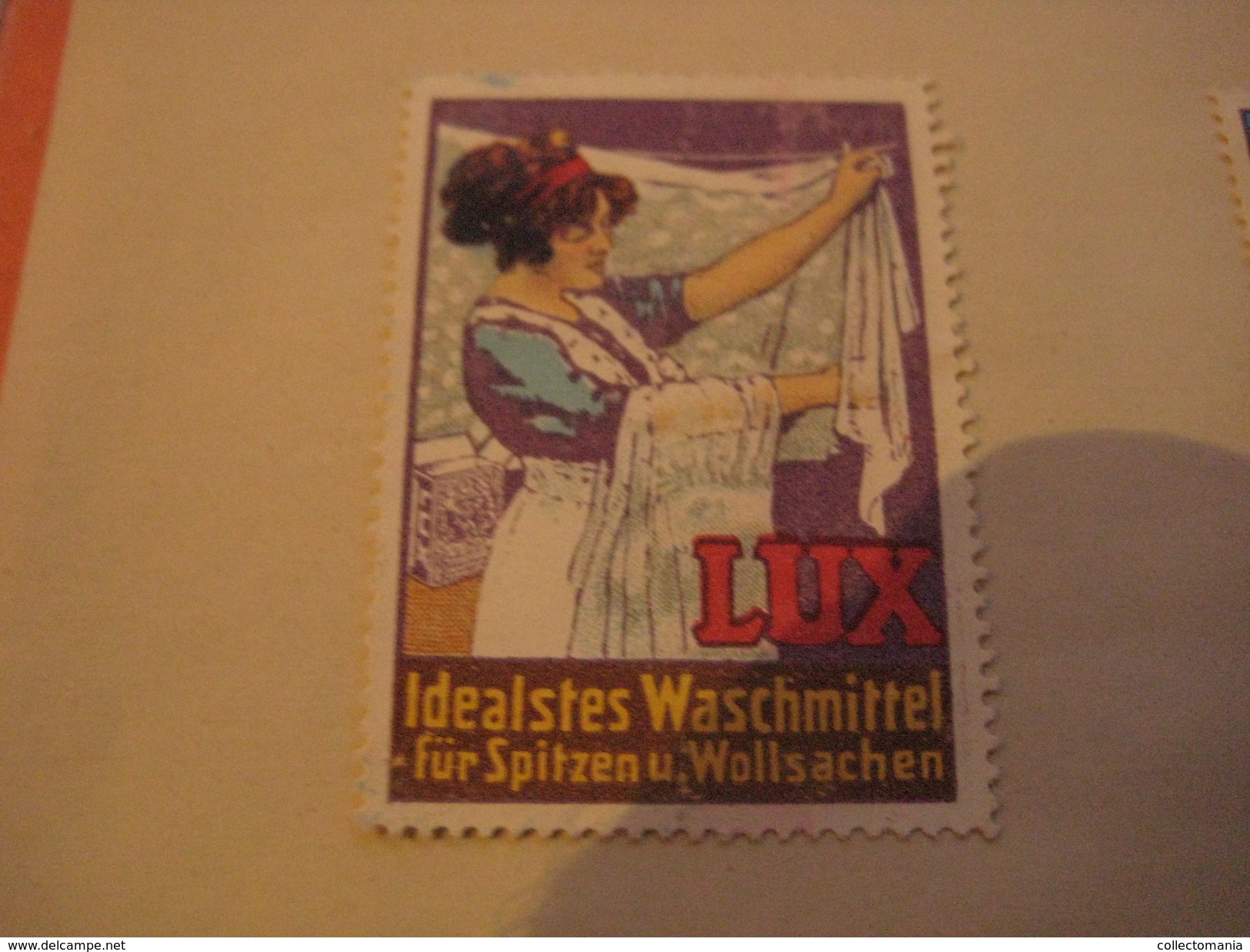 6 Poster Stamp Advertising LUX Waschmittel PUTZmittel VIM  Litho ART Putzt Alles - Cinderellas
