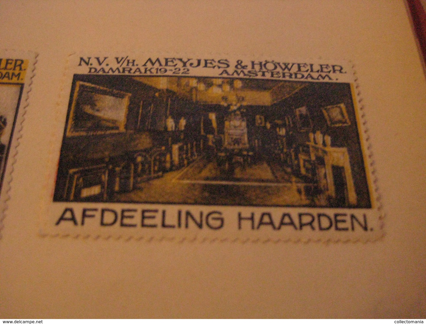 4 Poster Stamp Advertising Litho MEYES HOWELER Amsterdam Damrak Haarden Fornuizen Modelkeuken Nederland   ART - Cinderellas