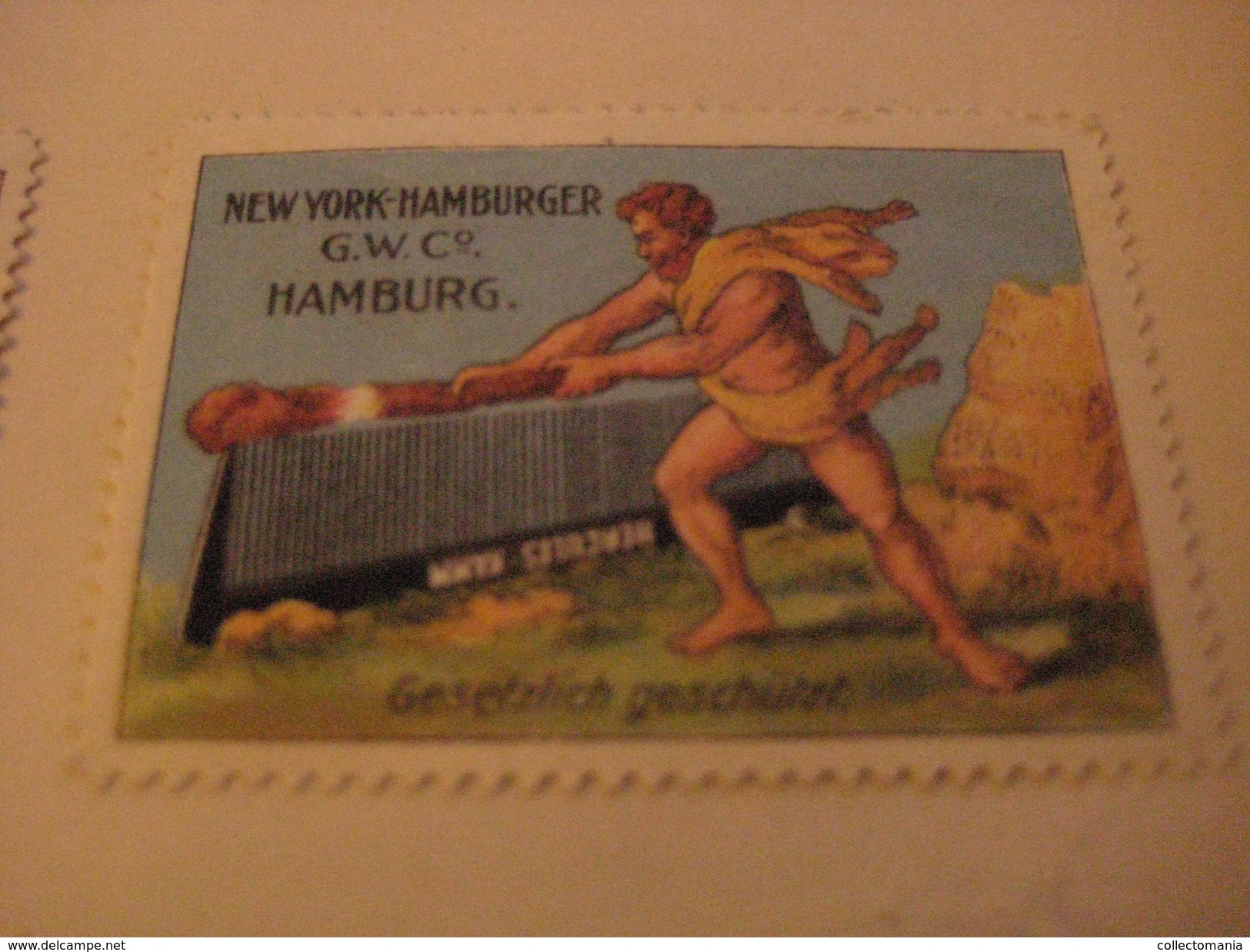 4 Poster Stamp Advertising Litho New York Hamburger GUMMIwaren ADLER KAME Käme Eagle Arend   ART - Vignetten (Erinnophilie)