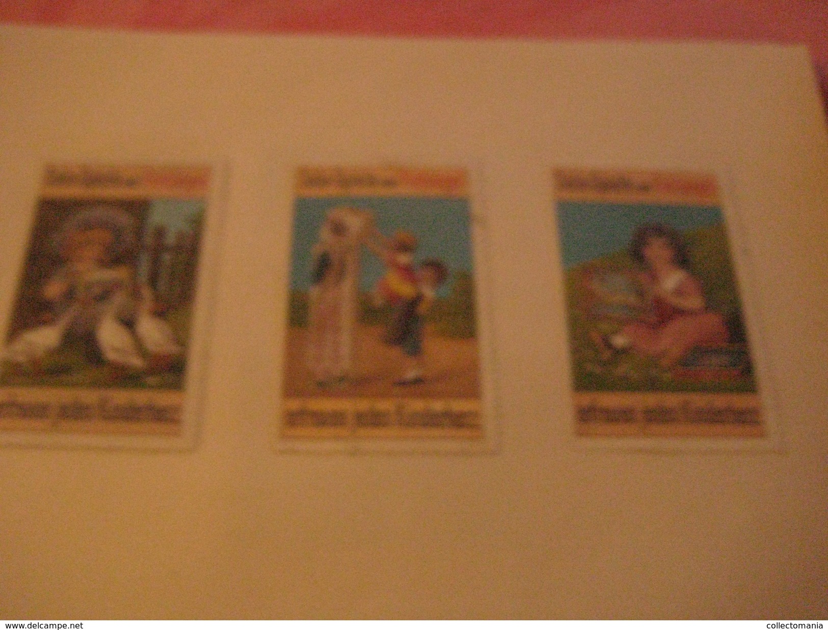 3 Poster Stamp Advertising Litho SALA Spiele Mit ROTSIEGEL Kionderherz Ministrel Kinder Goose Girl Games  ART - Erinnophilie