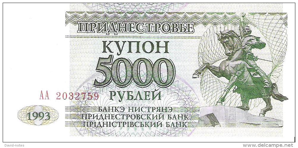 Transnistria - Pick 24 - 5000 Rublei 1993 - Unc - Altri – Europa