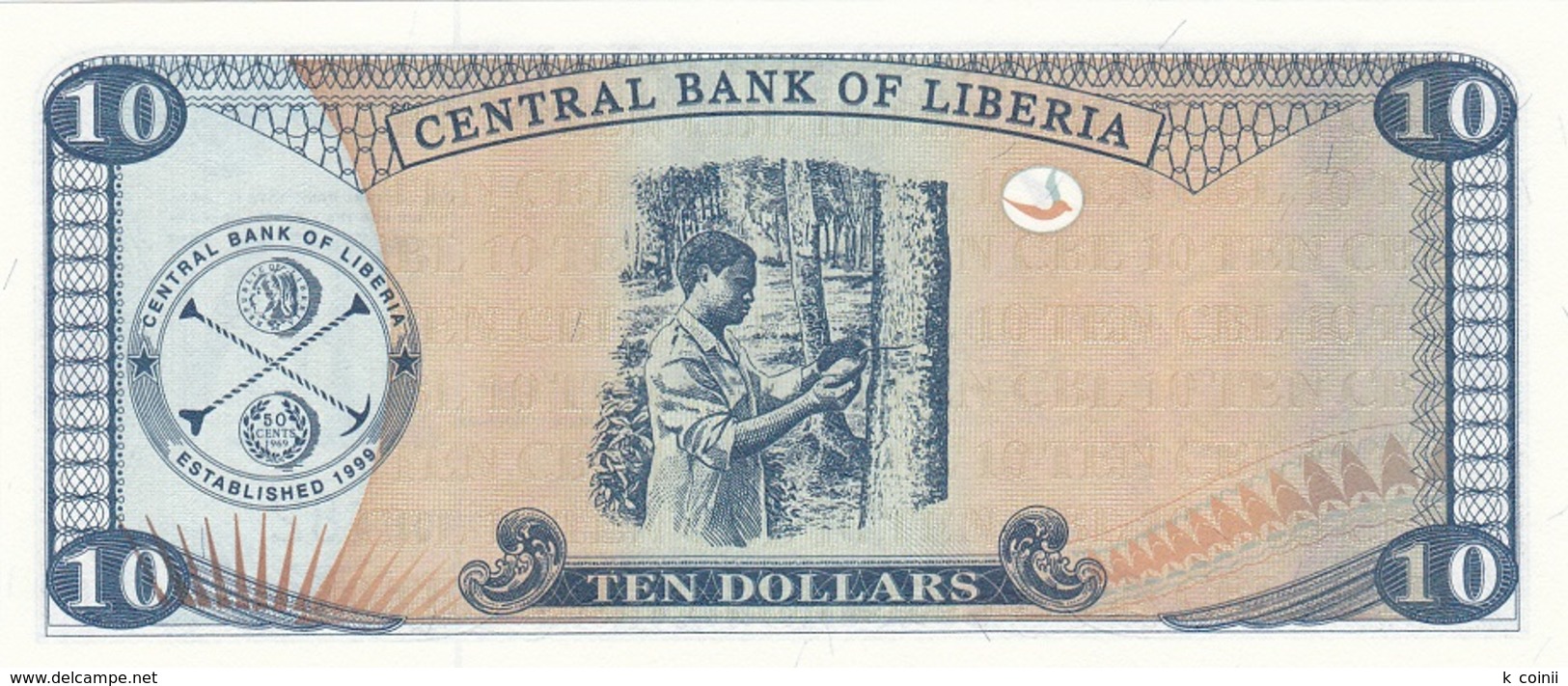 Liberia 10 Dollars 2011 - UNC - Liberia