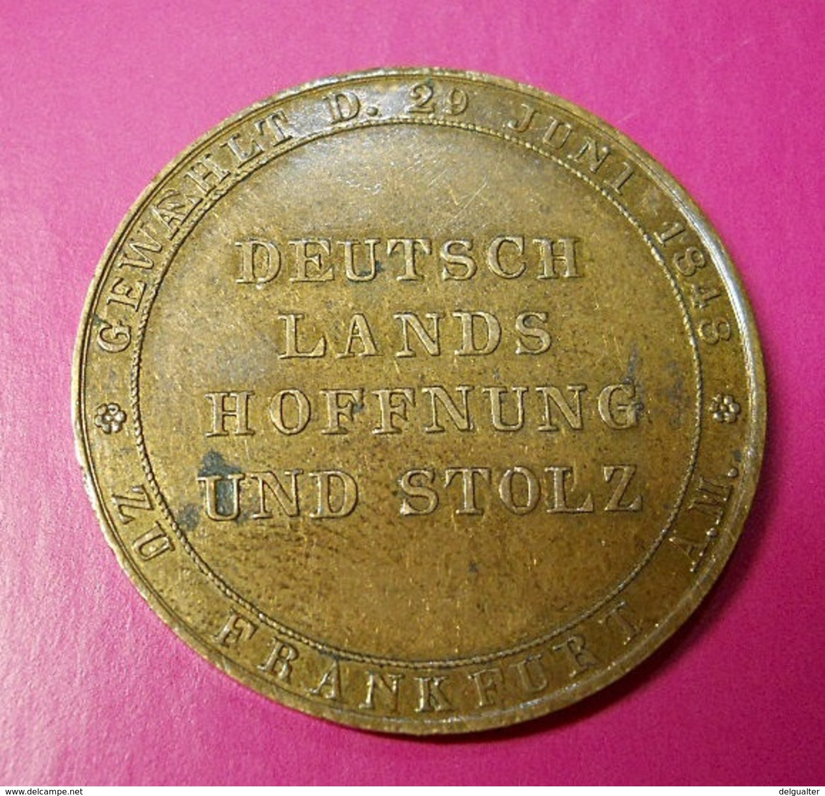 Medal Germany * 1848 * Deutsch Lands Hoffnung Und Stolz * Erzherzog Johann - Andere & Zonder Classificatie