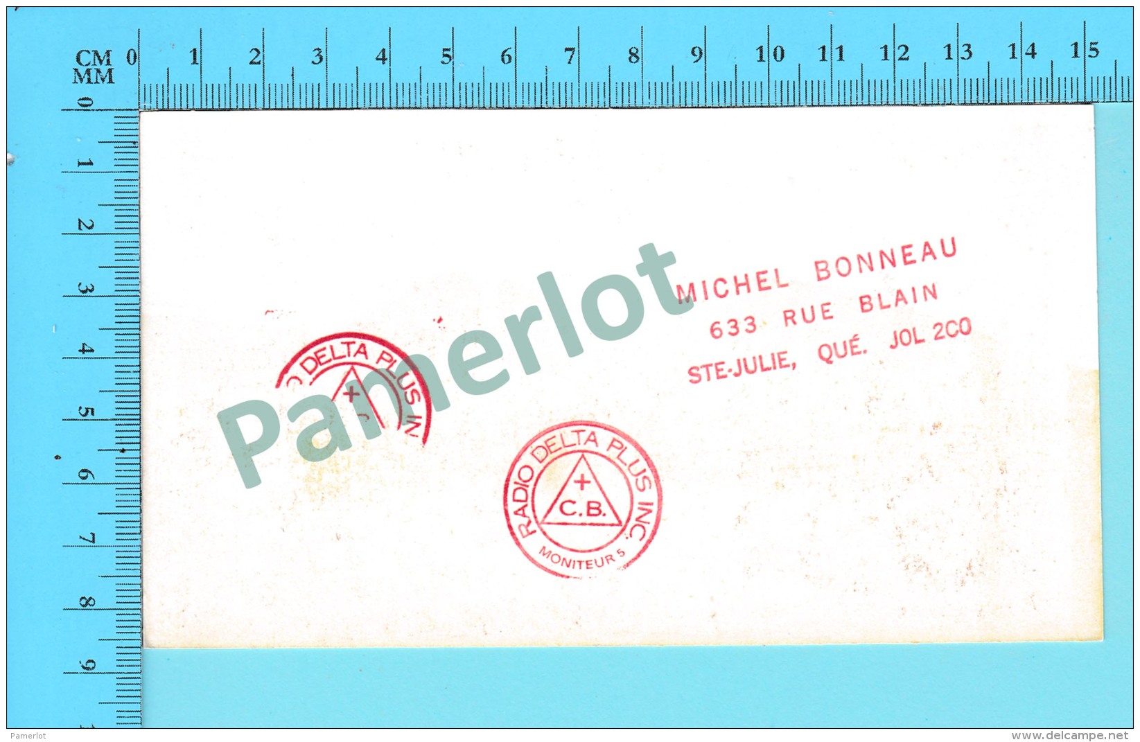 QSL- CB-  Base Eau Potable, Chameau, Dromadaire - Ste-Julie Quebec- 2 Scans - CB