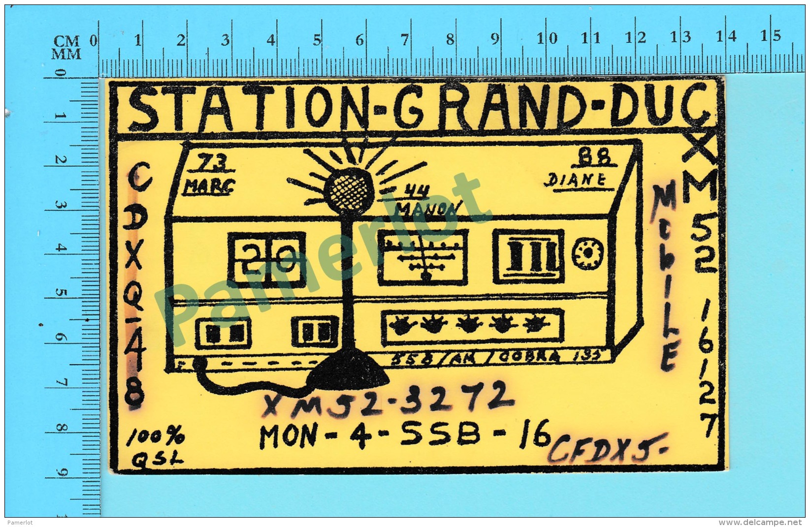 QSL- CB- Station Grand Duc  - Montreal Quebec- 2 Scans - CB