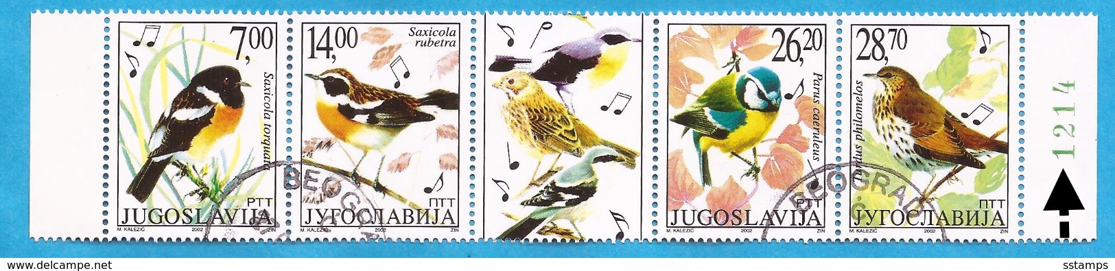 2002 3061-64  WWF  BIRDS UCCELLI JUGOSLAVIJA JUGOSLAWIEN   USED - Used Stamps