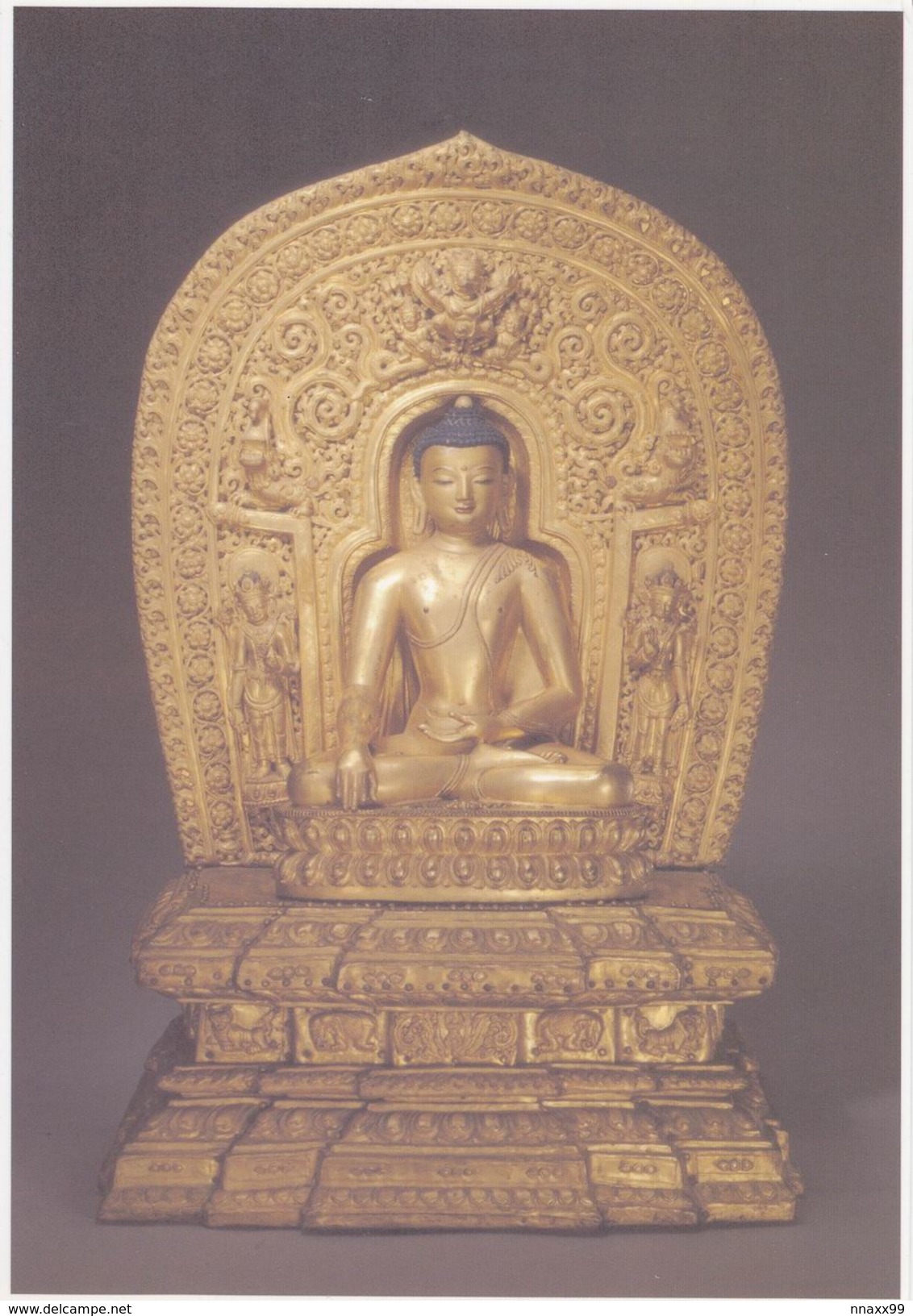 China - Gilt Copper Seated Statue Of Sakyamuni, Tibetan Buddhist Relics Exhibition, Macau Art Museum - Tibet