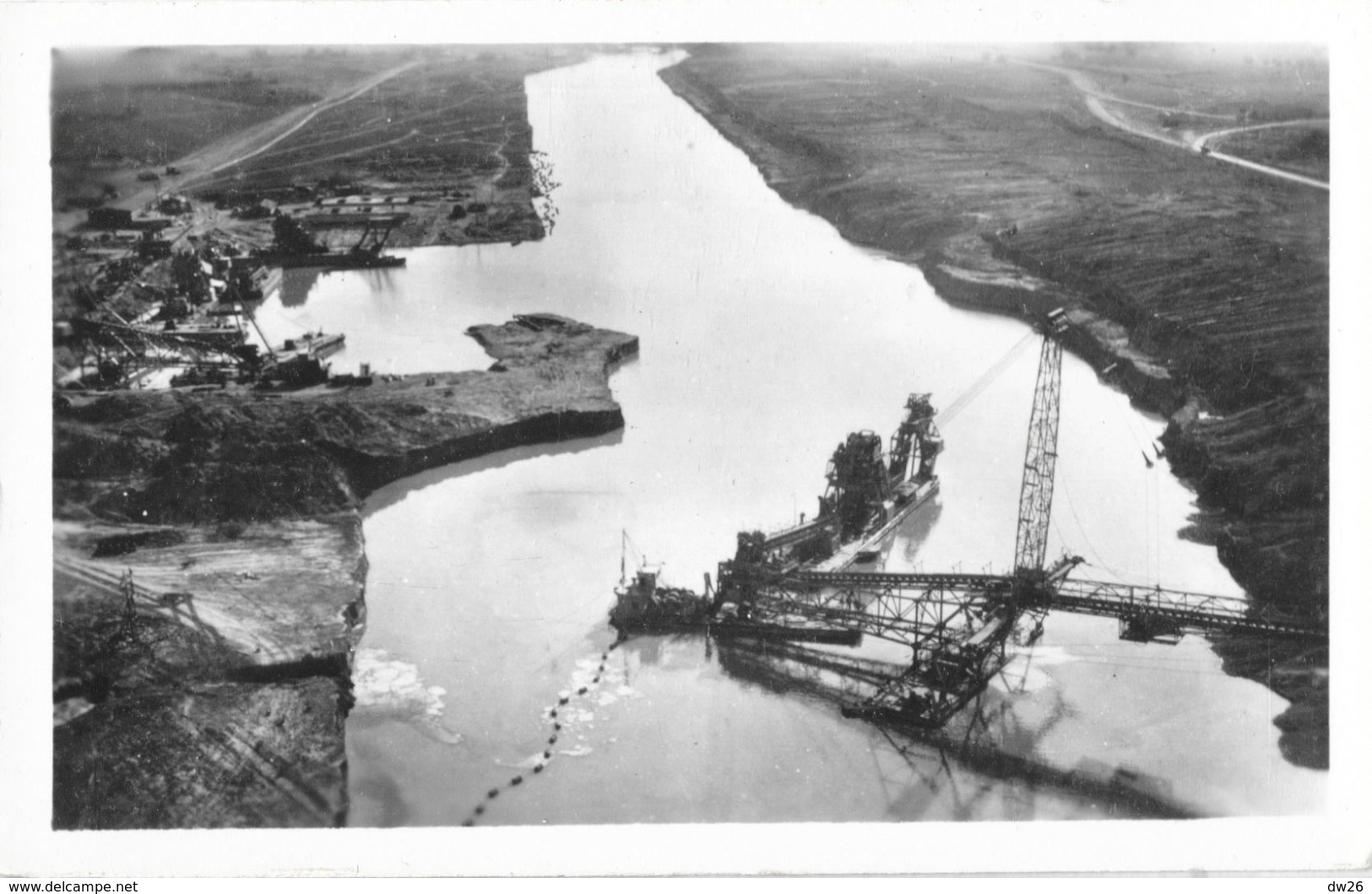 Aménagement De La Chute De Donzère-Mondragon, Canal De Fuite, Août 1949 - Edition C.N.R. - Carte Non Circulée - Donzere