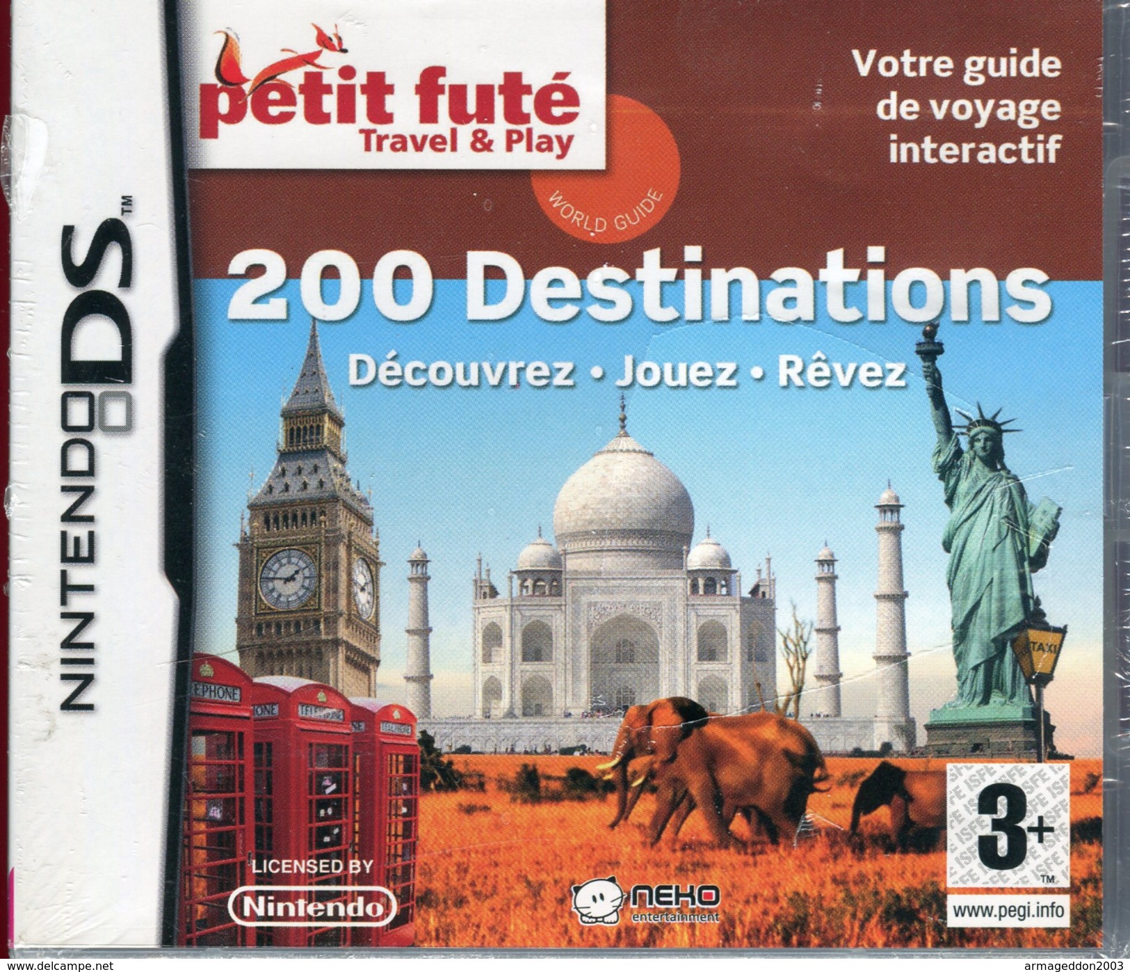 JEU NINTENDO DS 200 DESTINATIONS DECOUVREZ JOUEZ REVEZ FRANCE NEUF EMBALLE - Nintendo DS