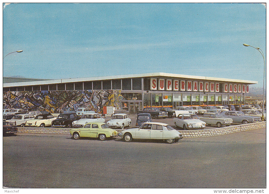 Marseille - Promenade De La Plage - Supermarché Casino (parking, Automobiles, Magasin) Circ 1969, Flamme Parlante - Non Classificati