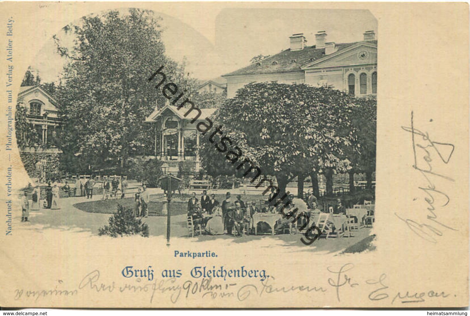 Gruss Aus Gleichenberg - Parkpartie - Verlag Atelier Betty Gel. 1899 - Bad Gleichenberg