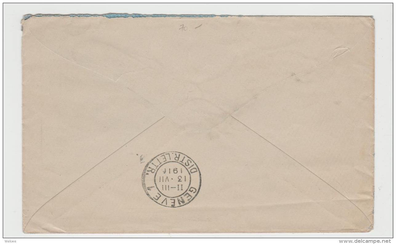 Aus336 / AUSTRALIEN -  Känguruh 2 Pence Im Paar 1916 An Das Rote Kreuz, Genf, Mit Zensur - Lettres & Documents