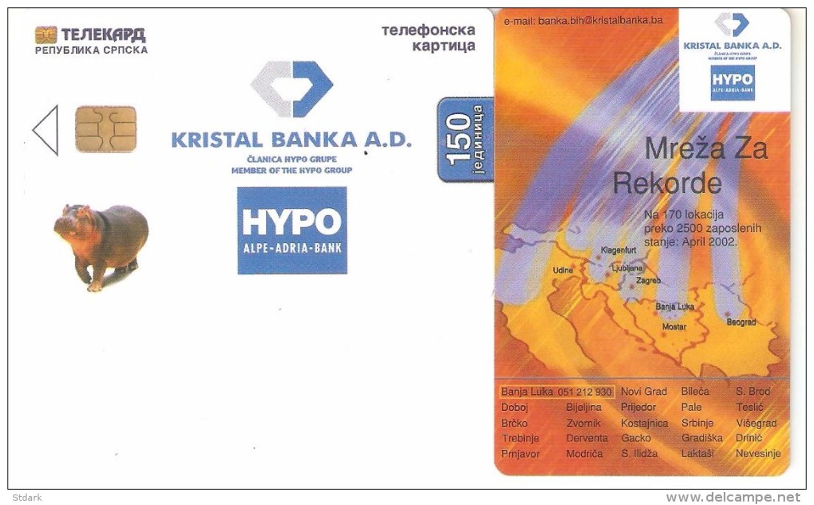 Bosnia-Kristal Banka/Hypo DUMMY CARD(no Code) - Bosnië