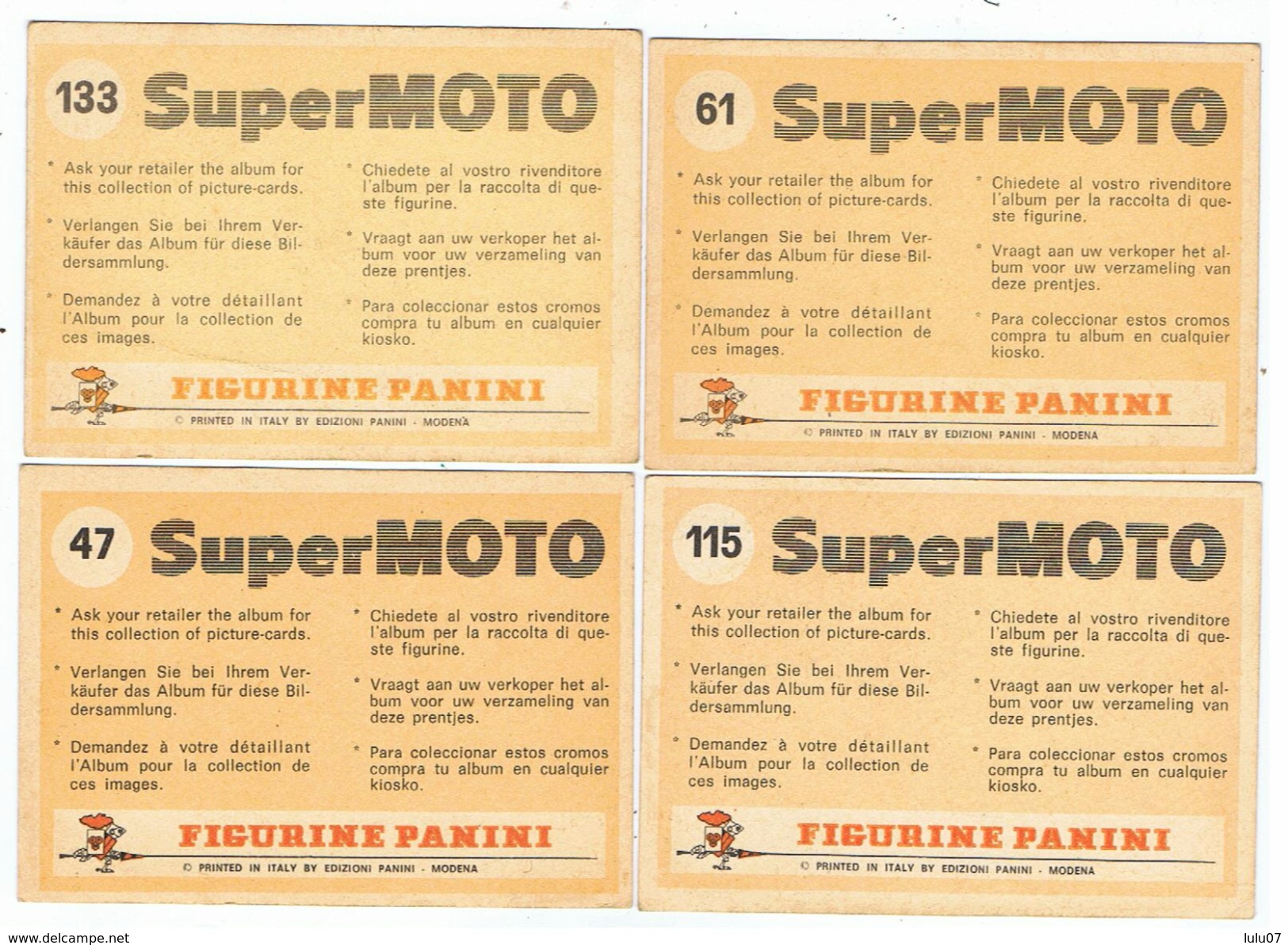 Lot 8 Panini   Super Moto - Edizione Italiana