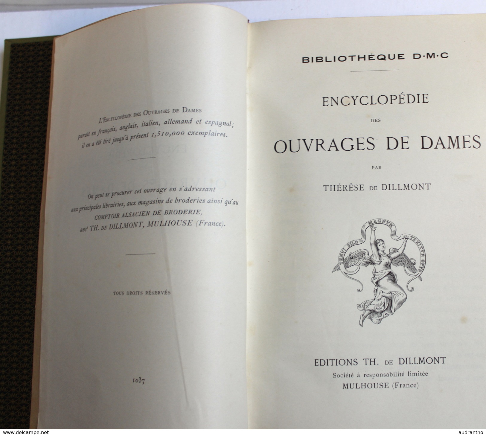 Rare Encyclopédie Des Ouvrages De Dames Thérèse De Dillmont DMC Couture Broderie Prix Certificat D'études 1942 - Art