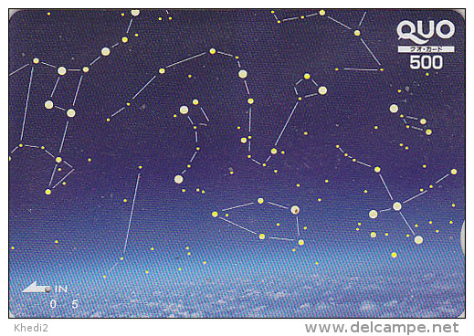 Carte Prépayée JAPON - ESPACE ASTRONOMIE - Galaxie Constellation - SPACE JAPAN Astronomy QUO Card - 868 - Astronomùia