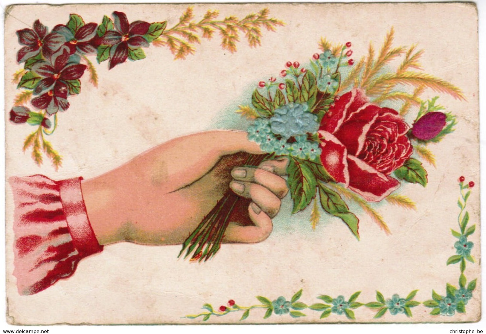 Carte Gaufrée, Reliëf Card, Kaart, Bloemen (pk32253) - Fleurs