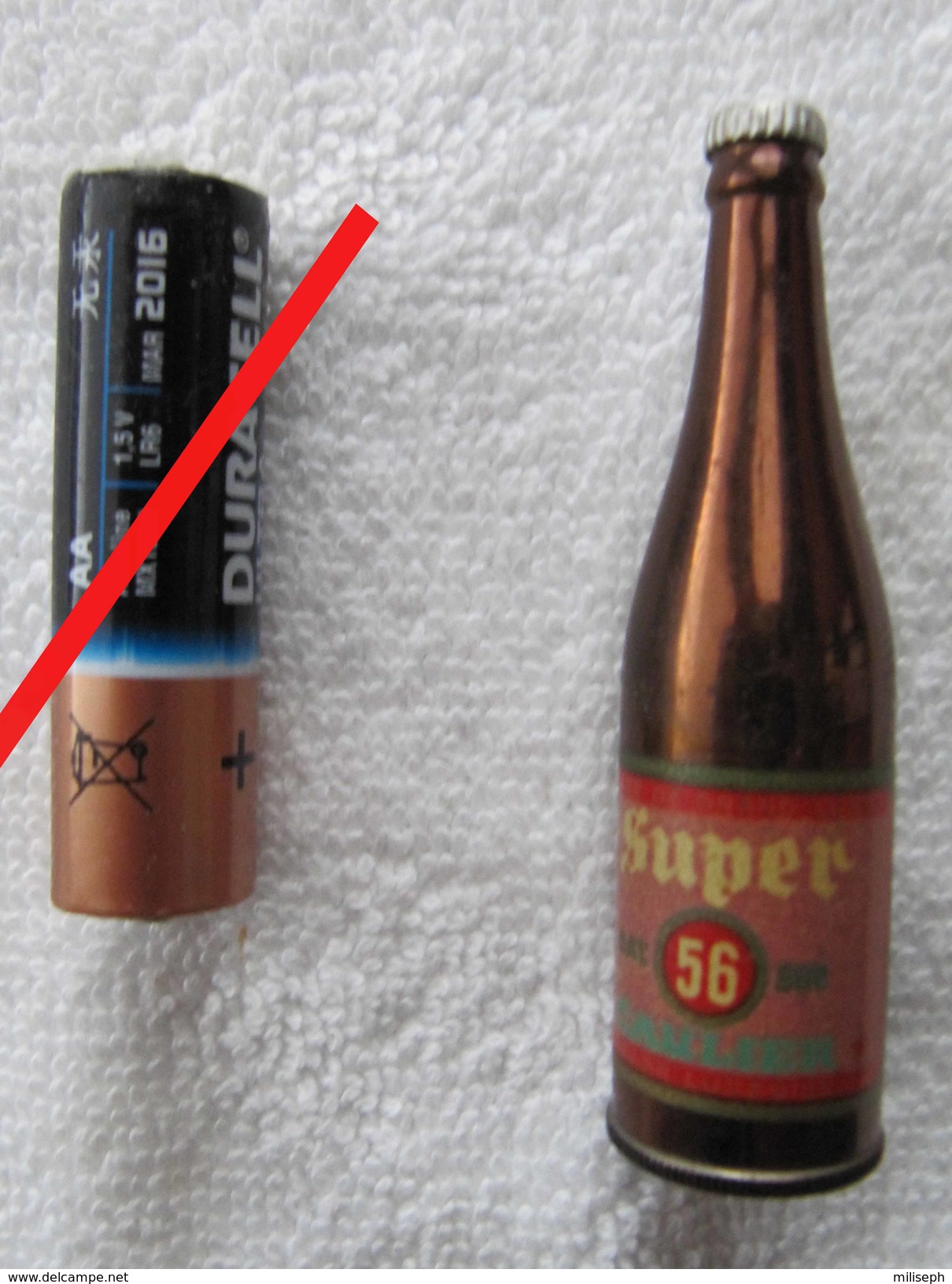 Mini BRIQUET - Publicité Bière CAULIER Bruxelles -  Bière Super 56 -    (4307) - Andere & Zonder Classificatie