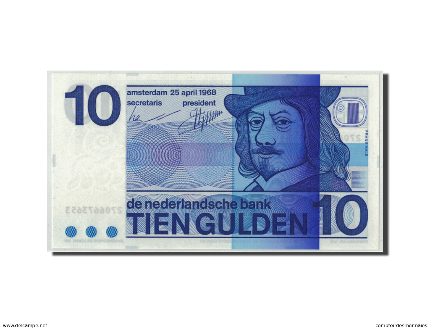 Billet, Pays-Bas, 10 Gulden, 1968, 1968-04-25, KM:91b, NEUF - 10 Gulden