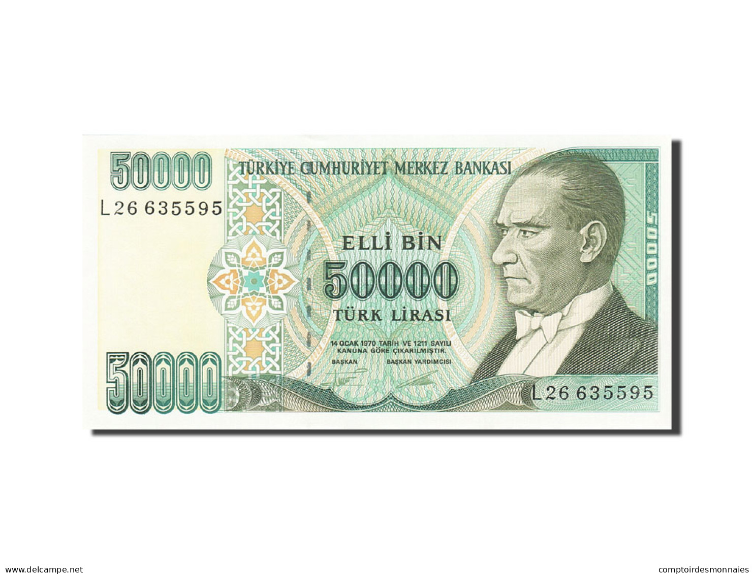 Billet, Turquie, 50,000 Lira, 1984-1997, 1995, KM:204, SPL+ - Turquie