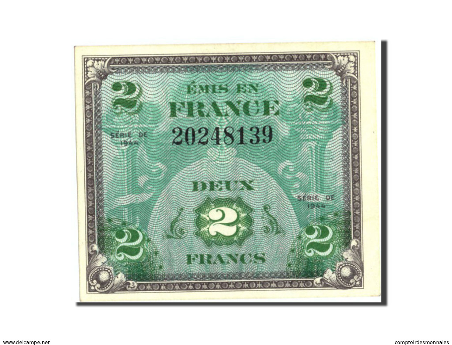 Billet, France, 2 Francs, 1944 Flag/France, 1944, 1944, SPL, Fayette:VF16.1 - 1944 Drapeau/Francia