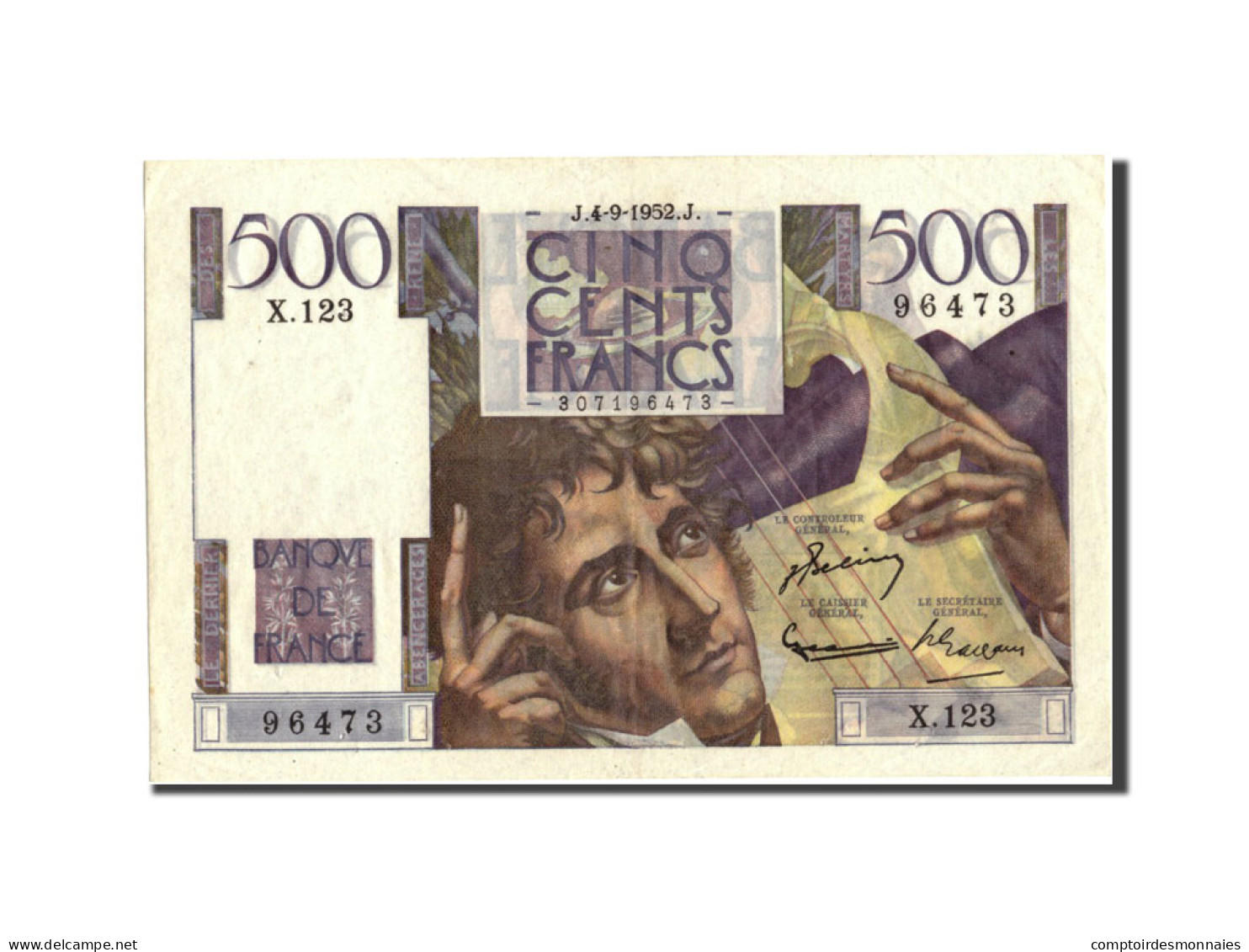 Billet, France, 500 Francs, 500 F 1945-1953 ''Chateaubriand'', 1952, 1952-09-04 - 500 F 1945-1953 ''Chateaubriand''