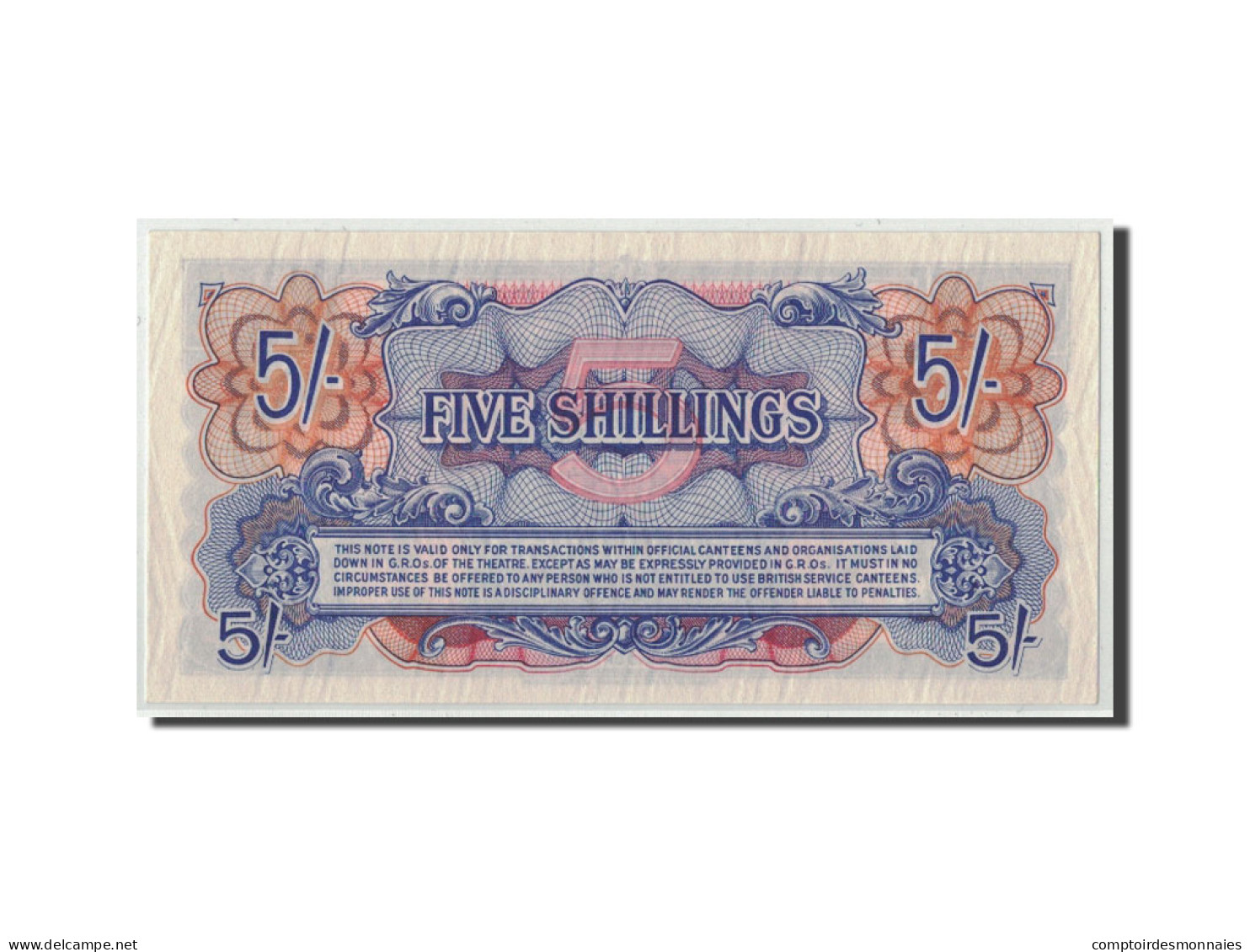 Billet, Grande-Bretagne, 5 Shillings, Undated (1948), KM:M20c, NEUF - British Armed Forces & Special Vouchers