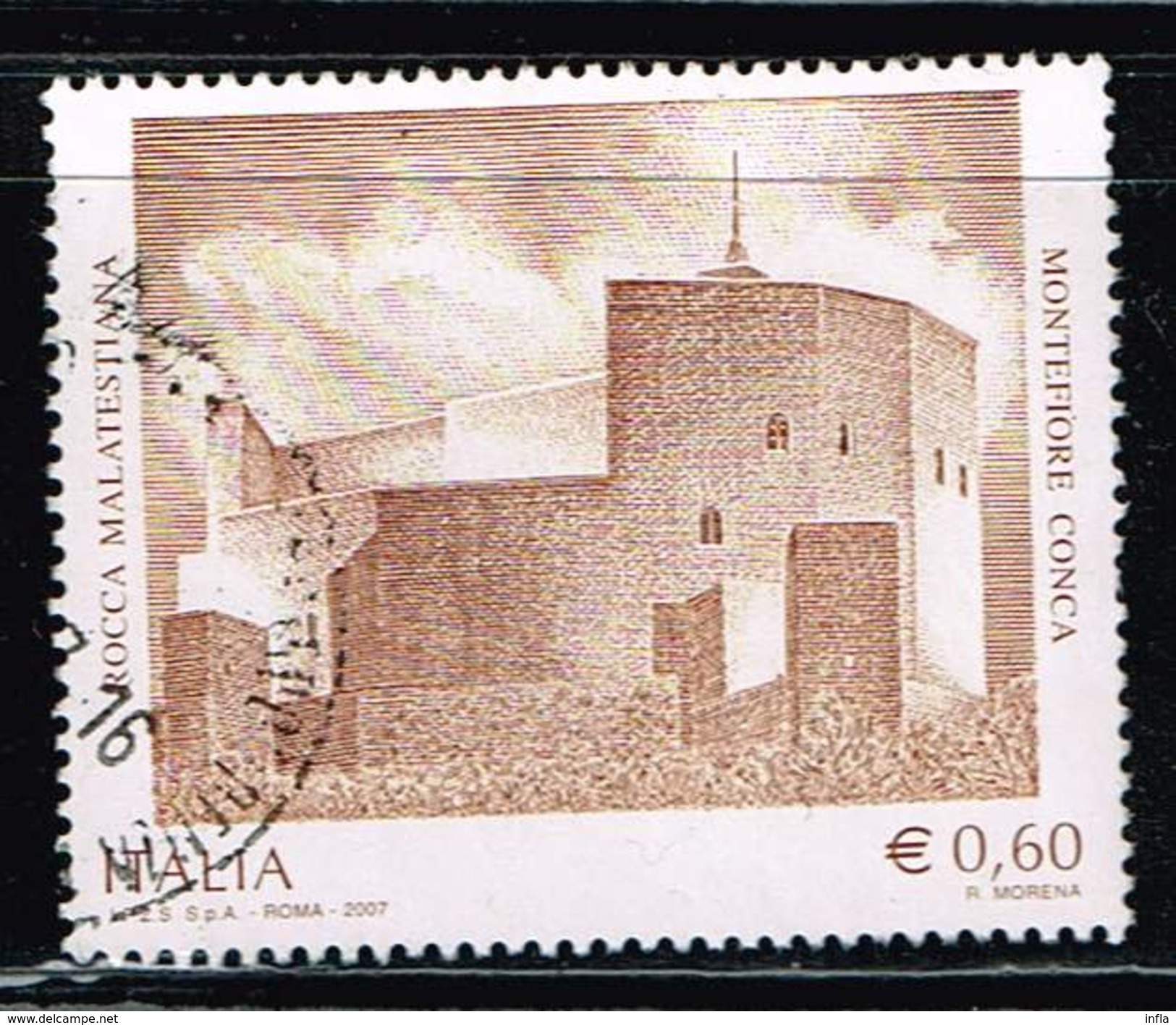 Italien 2007, Michel# 3182 O Malatesta Castle, Montefiore Conca - 2001-10: Used