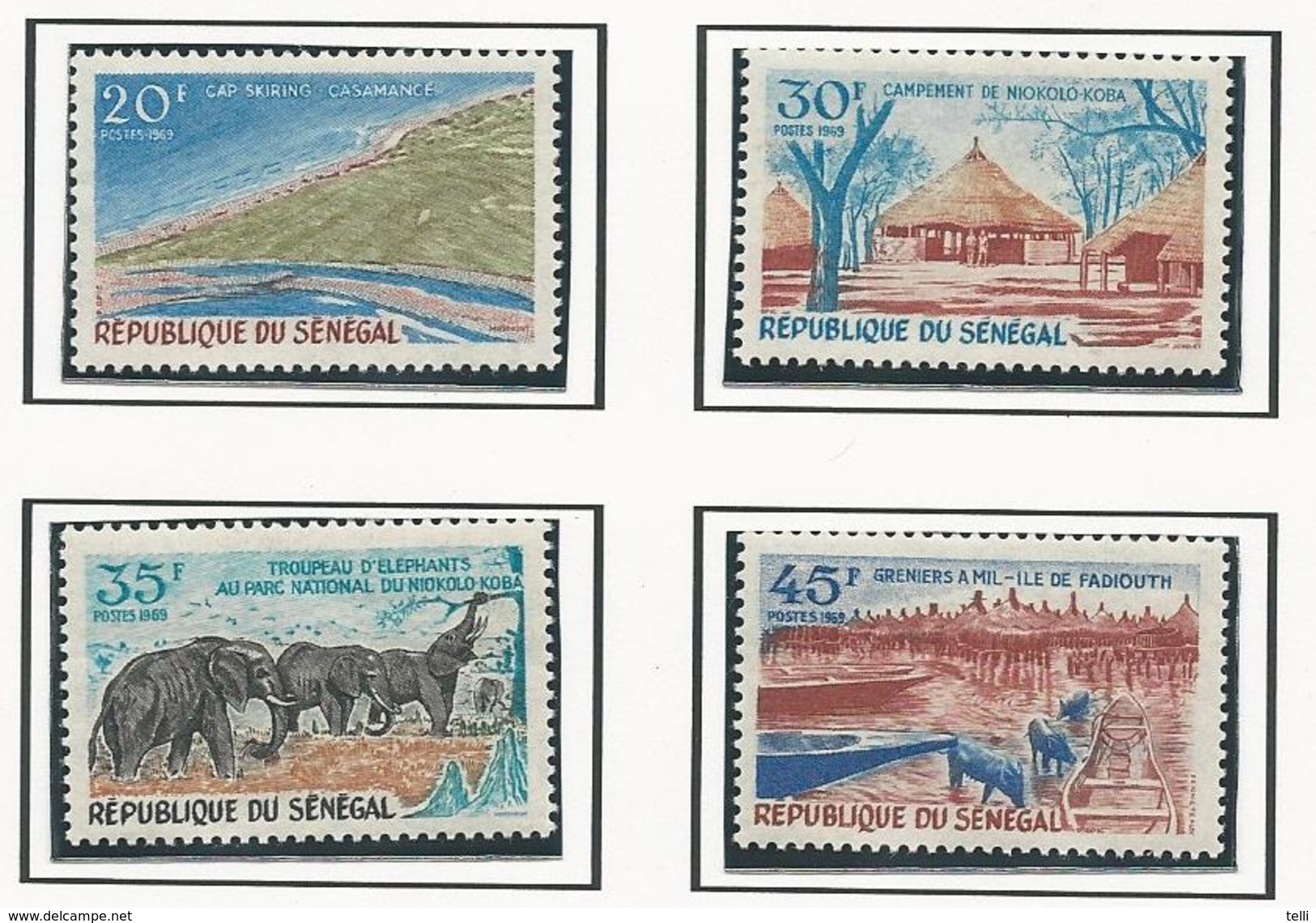 SÉNÉGAL Scott 322-325 Yvert 326-329 (4) * 1969 Cote 7$ - Senegal (1960-...)