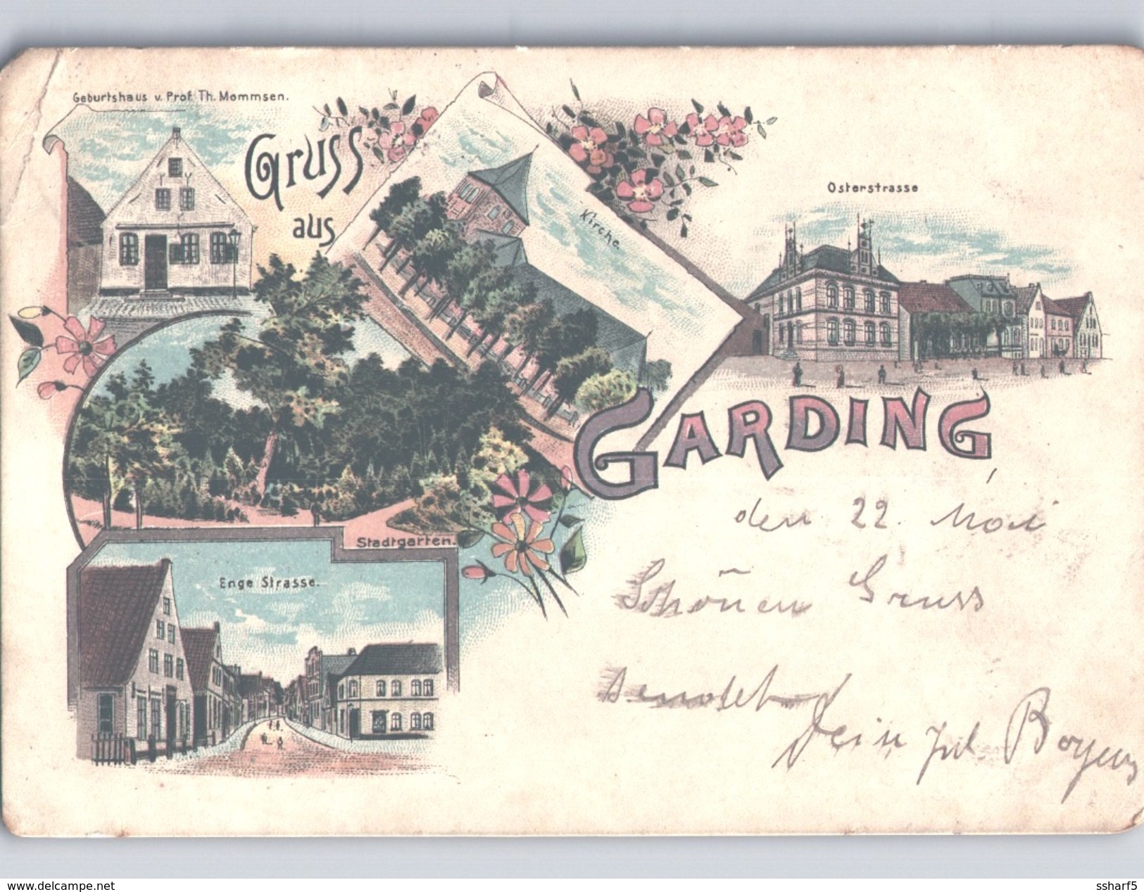 Gruss Aus Garding In Nordfriesland Farbig (Kvalitet Ansehen) 1899 - Nordfriesland