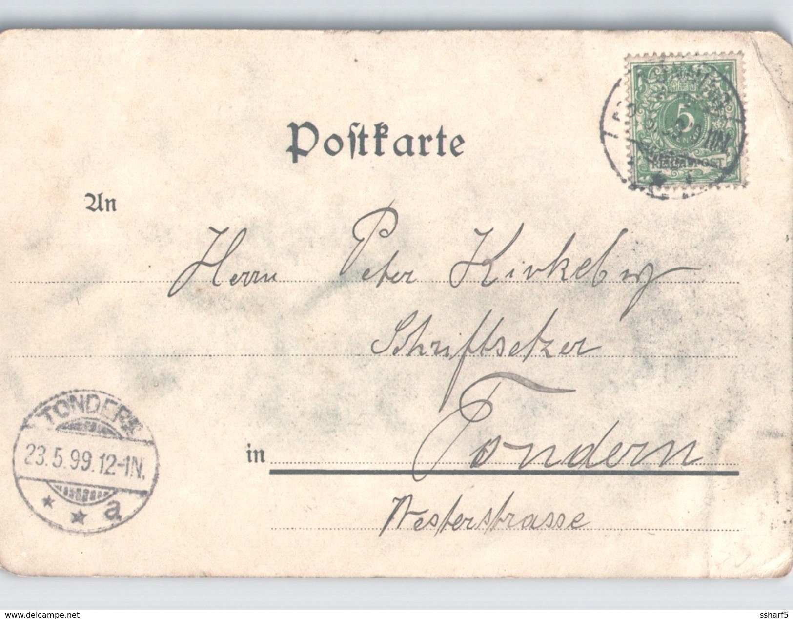 Gruss Aus Garding In Nordfriesland Farbig (Kvalitet Ansehen) 1899 - Nordfriesland