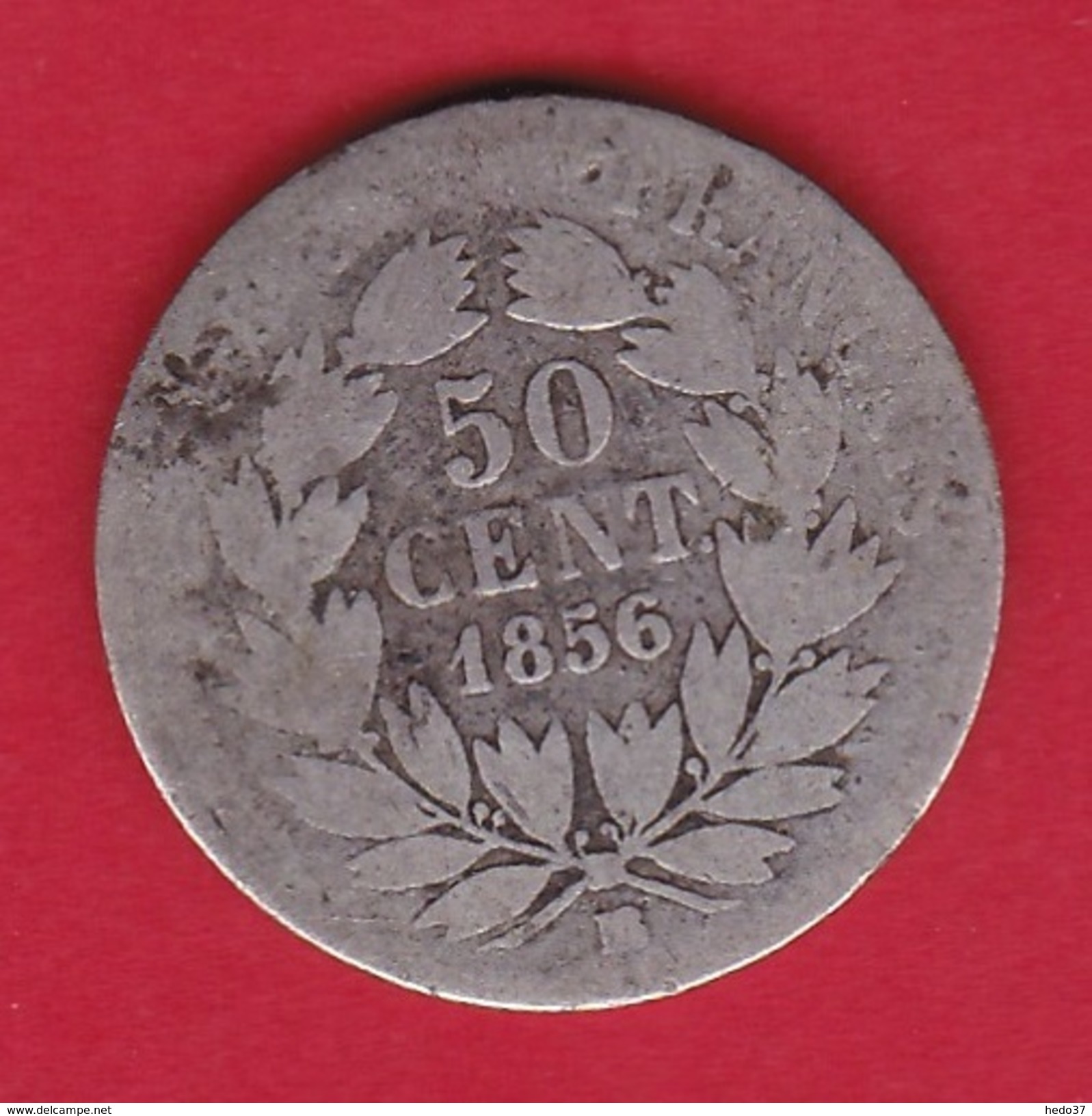 France 50 Centimes Napoléon Tête Nue 1856 BB - 50 Centimes