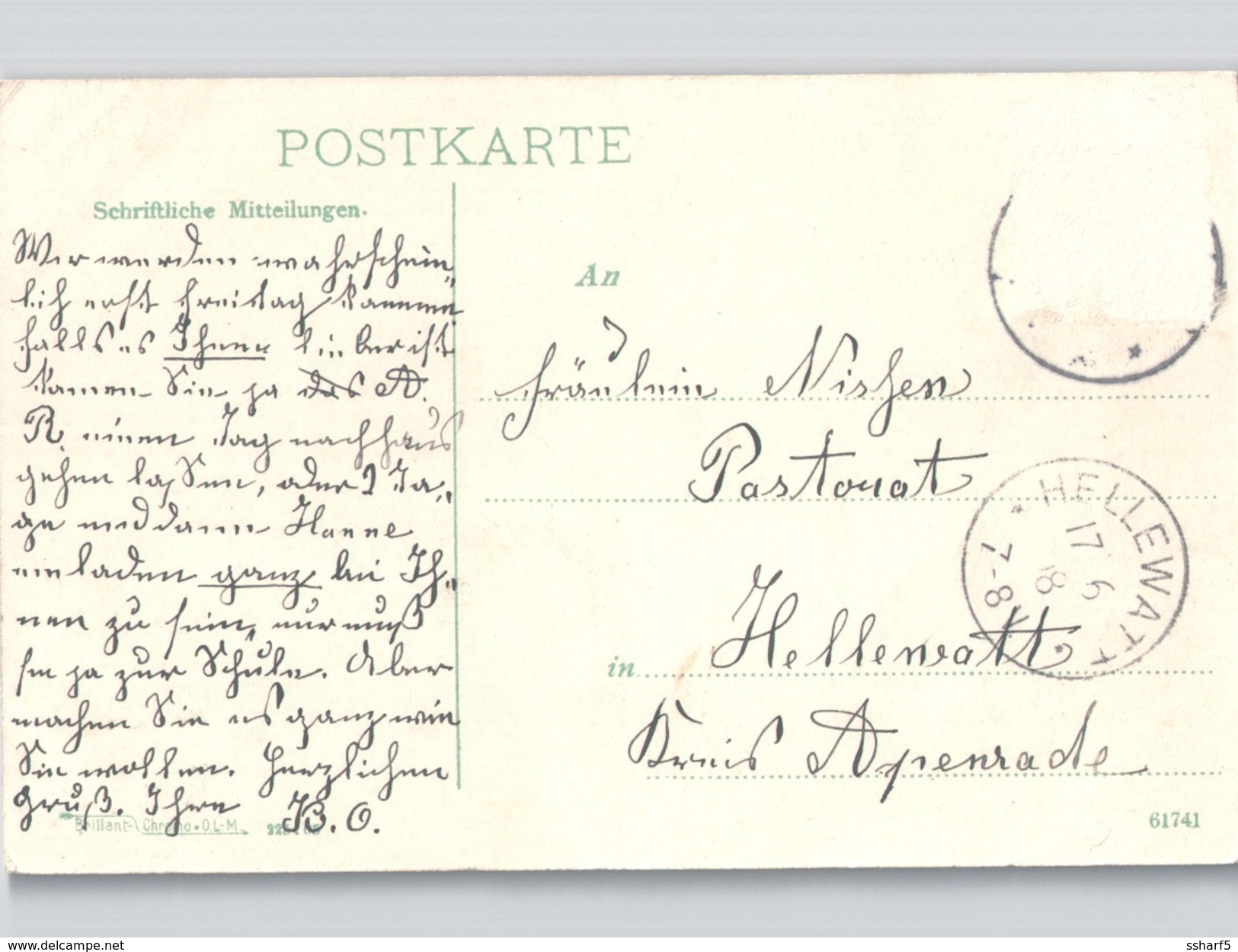 Breklum In Nordfriesland MISSIONSHAUS Farbig Mit Leben Christliche Buchandlung Stempel HELLEWATT 1918 - Nordfriesland