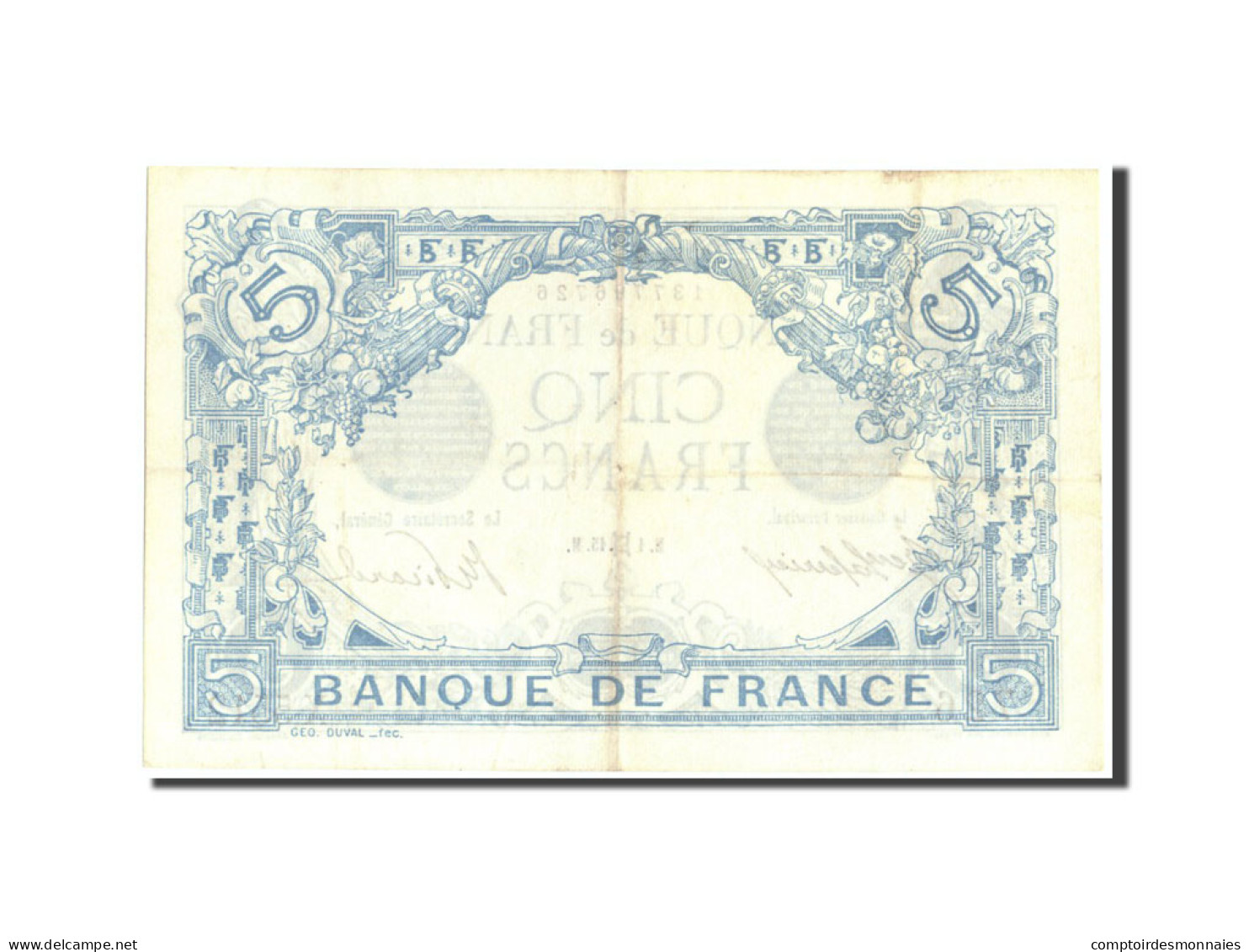 Billet, France, 5 Francs, 5 F 1912-1917 ''Bleu'', 1915, 1915-05-01, TTB+ - 5 F 1912-1917 ''Bleu''