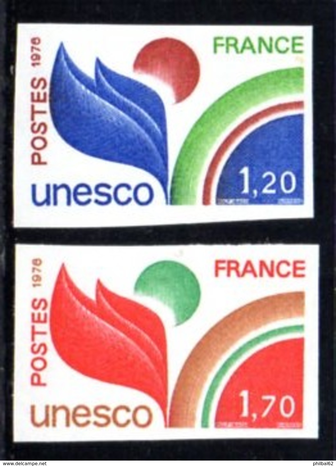 Timbres De Service, UNESCO 56/57 **, Non Dentelés. - Altri & Non Classificati
