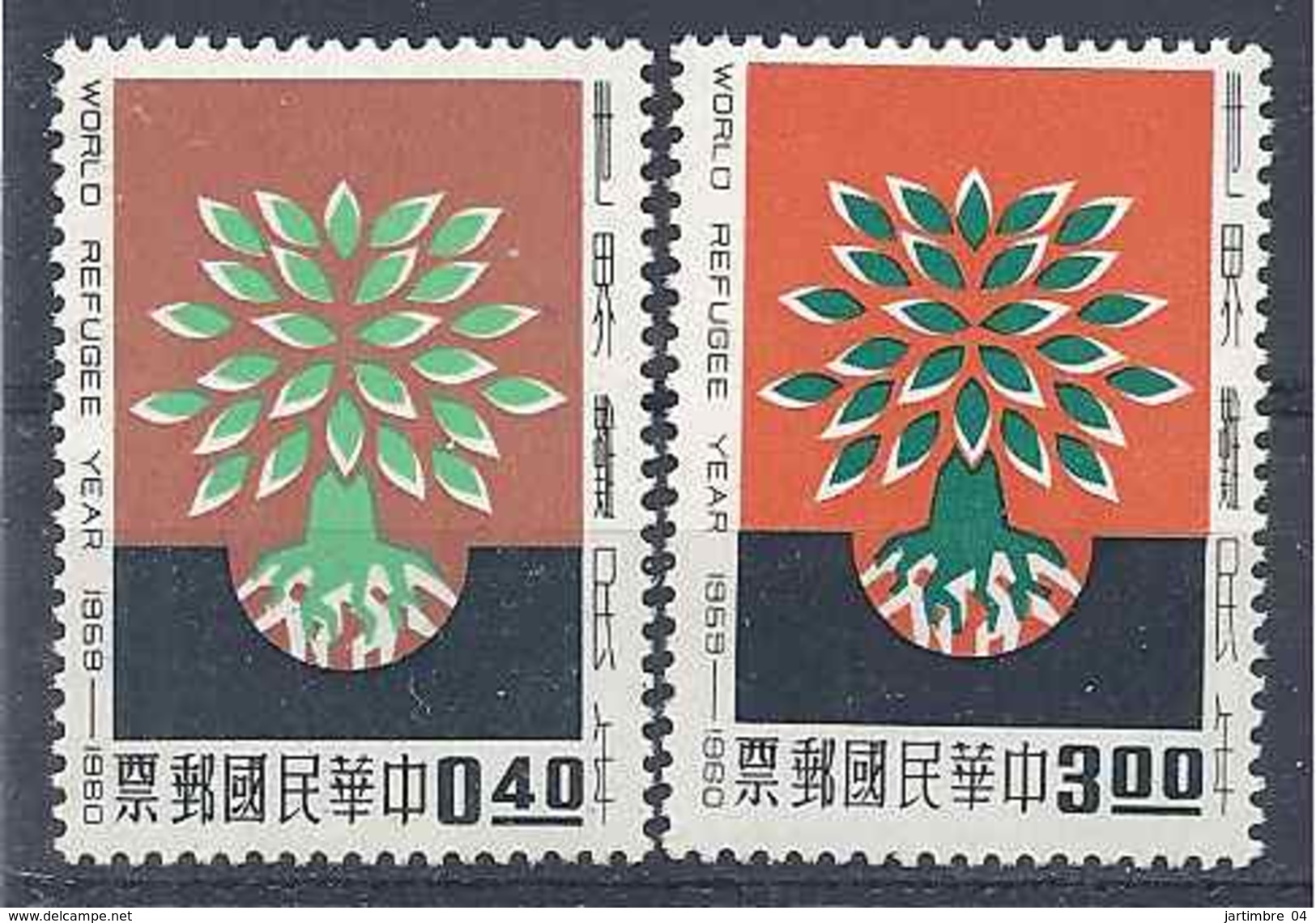 1960 FORMOSE TAIWAN 318-19 **  Année Du Réfugié - Ongebruikt