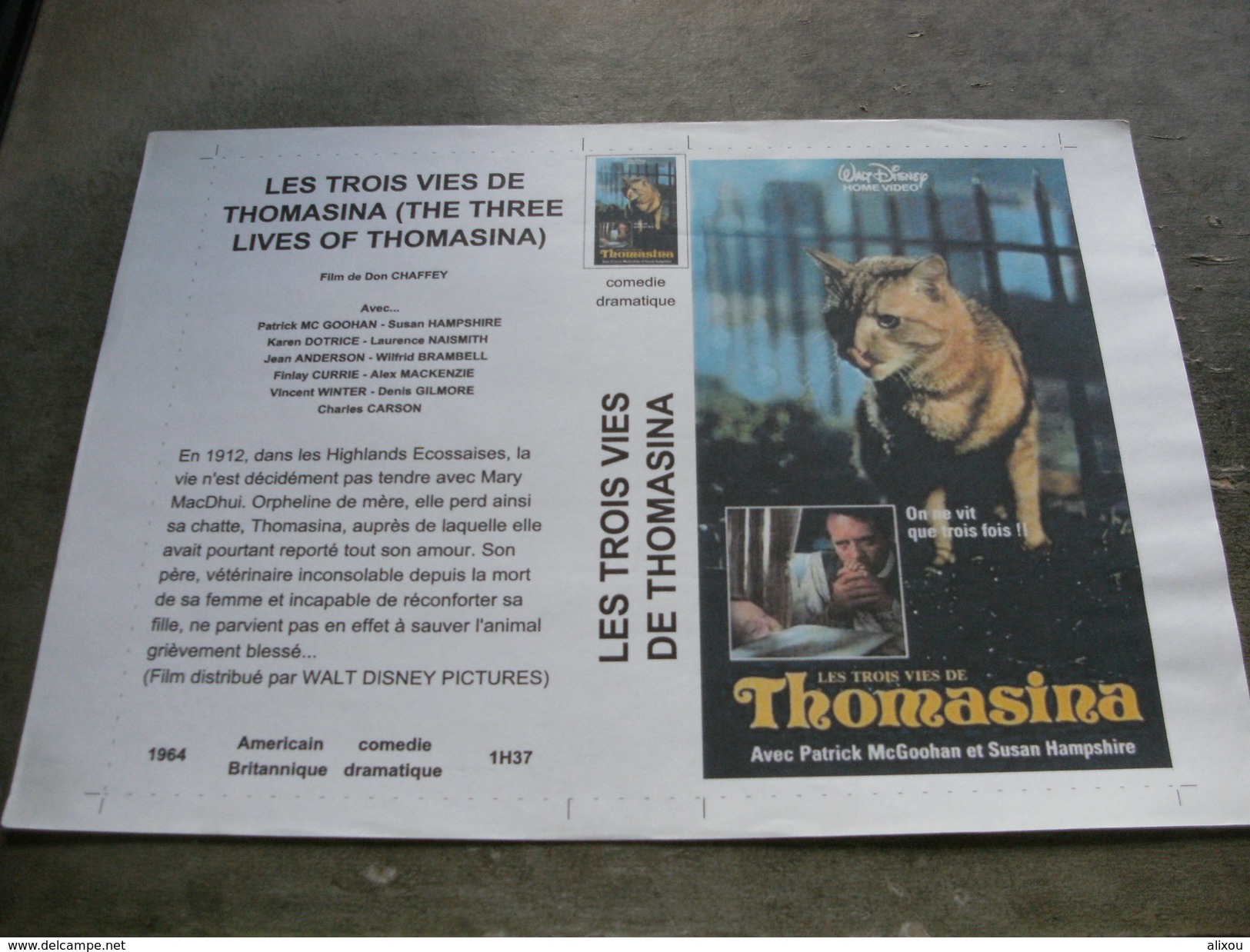 Rare Film : " Les Trois Vies De Thomasina " - Commedia