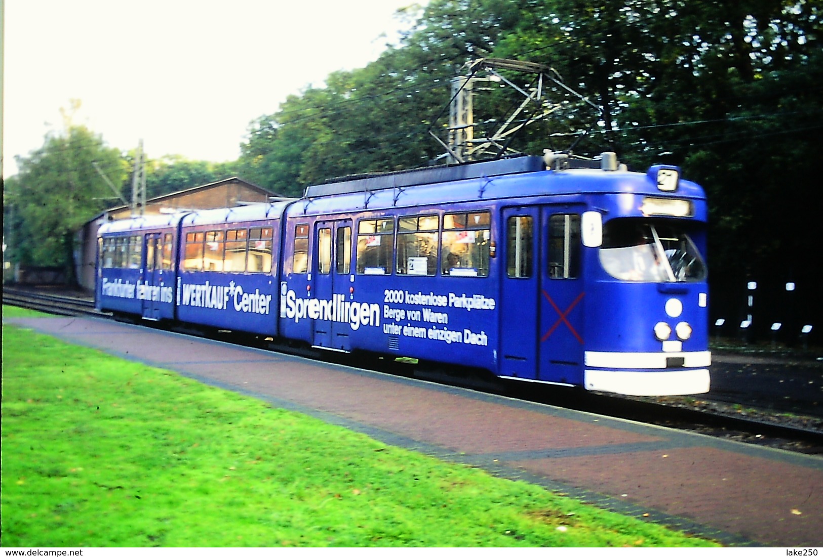 DIAPOSITIVA/SLIDE  TRAM A FRANCOFORTE 1991 Pubblicitario - Trains