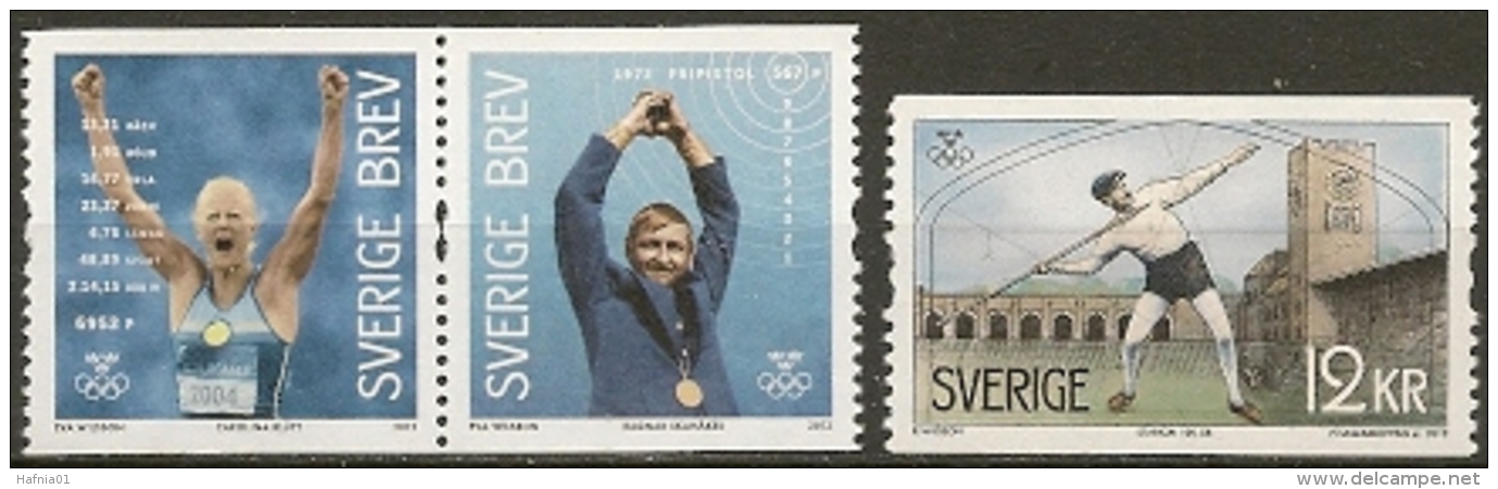 Sweden 2012. Swedish Olympic Gold Medal Winners. Michel 2885-2887C  MNH. - Unused Stamps