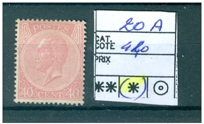 20 A ( X ) - 1865-1866 Profiel Links