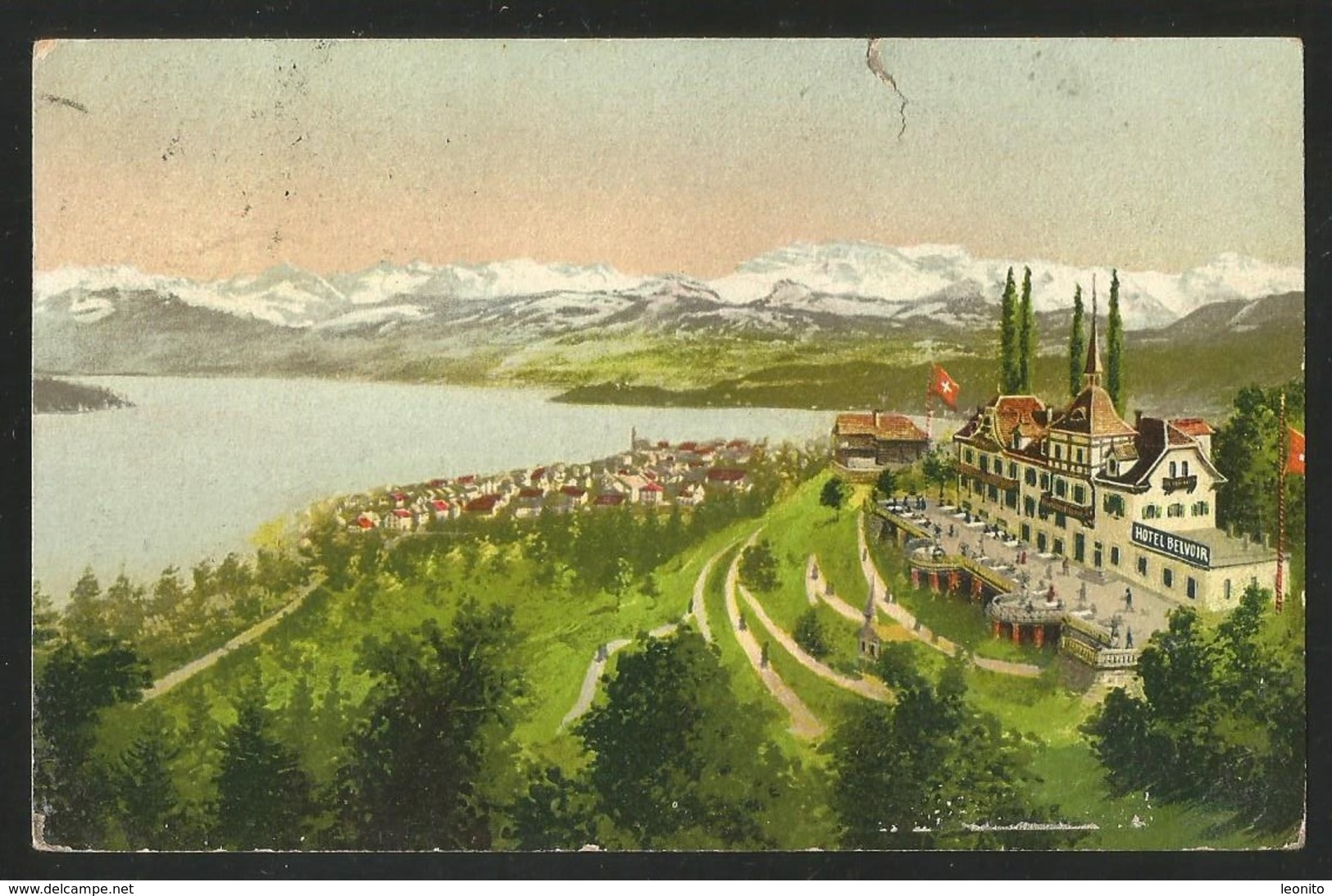 RÜSCHLIKON ZH Horgen Hotel Kurhaus BELVOIR Zürich 1914 - Horgen