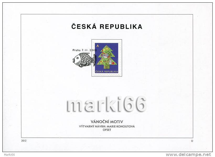 Czech Republic - 2012 - Christmas - FDS (first Day Sheet) - Covers & Documents