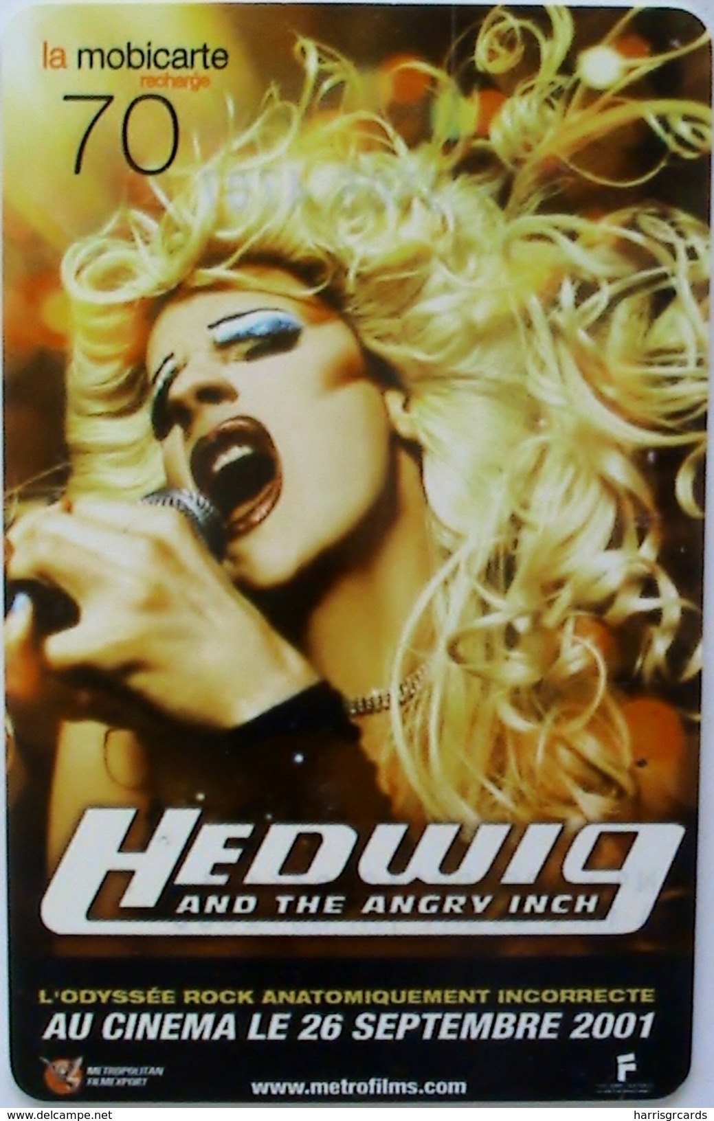 FRANCE - Hedwig - Singer Movie , Orange Mobicarte 70 ,used - Film