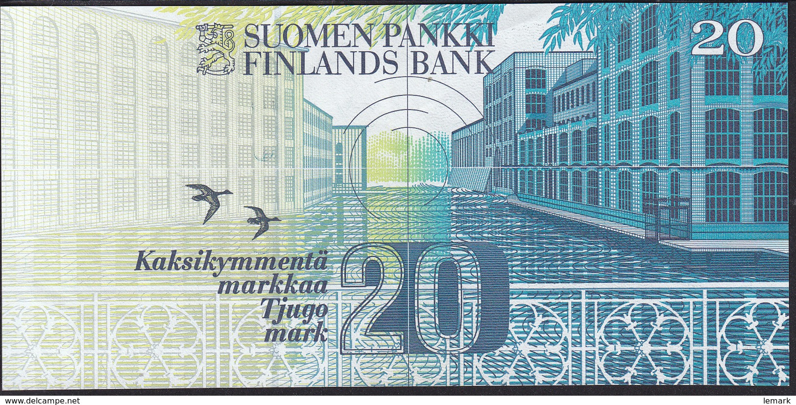 Finland 20 Markka 1993 P122  (sign.Sorsa &Koivikko) XF/aUNC  Fold In Centre - Finland