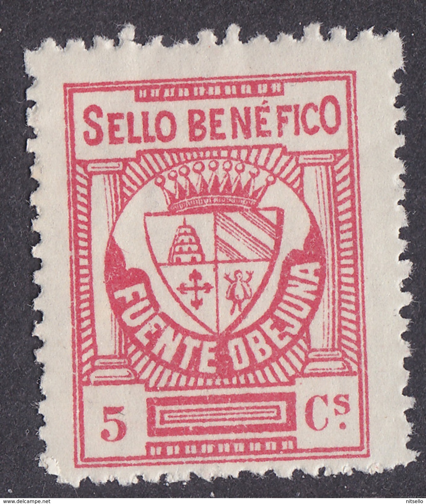 LOTE 2112  ///  (C100) ESPAÑA PATRIOTICOS - FUENTE OBEJUNA (CORDOBA) CATALOGO FESOFI-SOFIMA Nº 1 *MH - Emisiones Repúblicanas