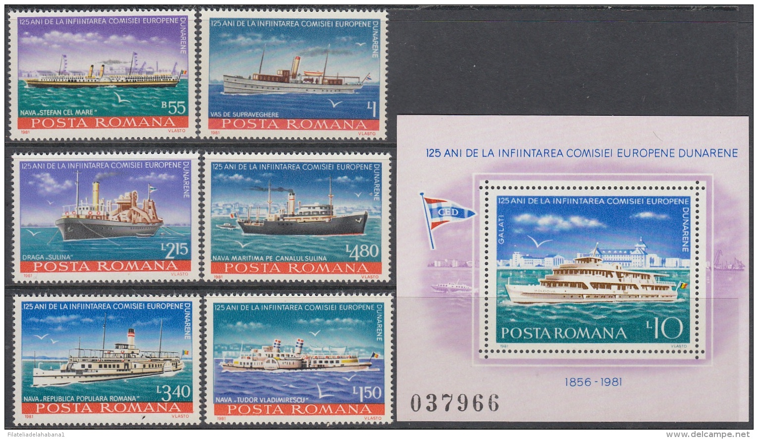 F-EX3233 ROMANIA RUMANIA 1981 SHIP BARCOS MNH STAMPS LOT. - Ongebruikt