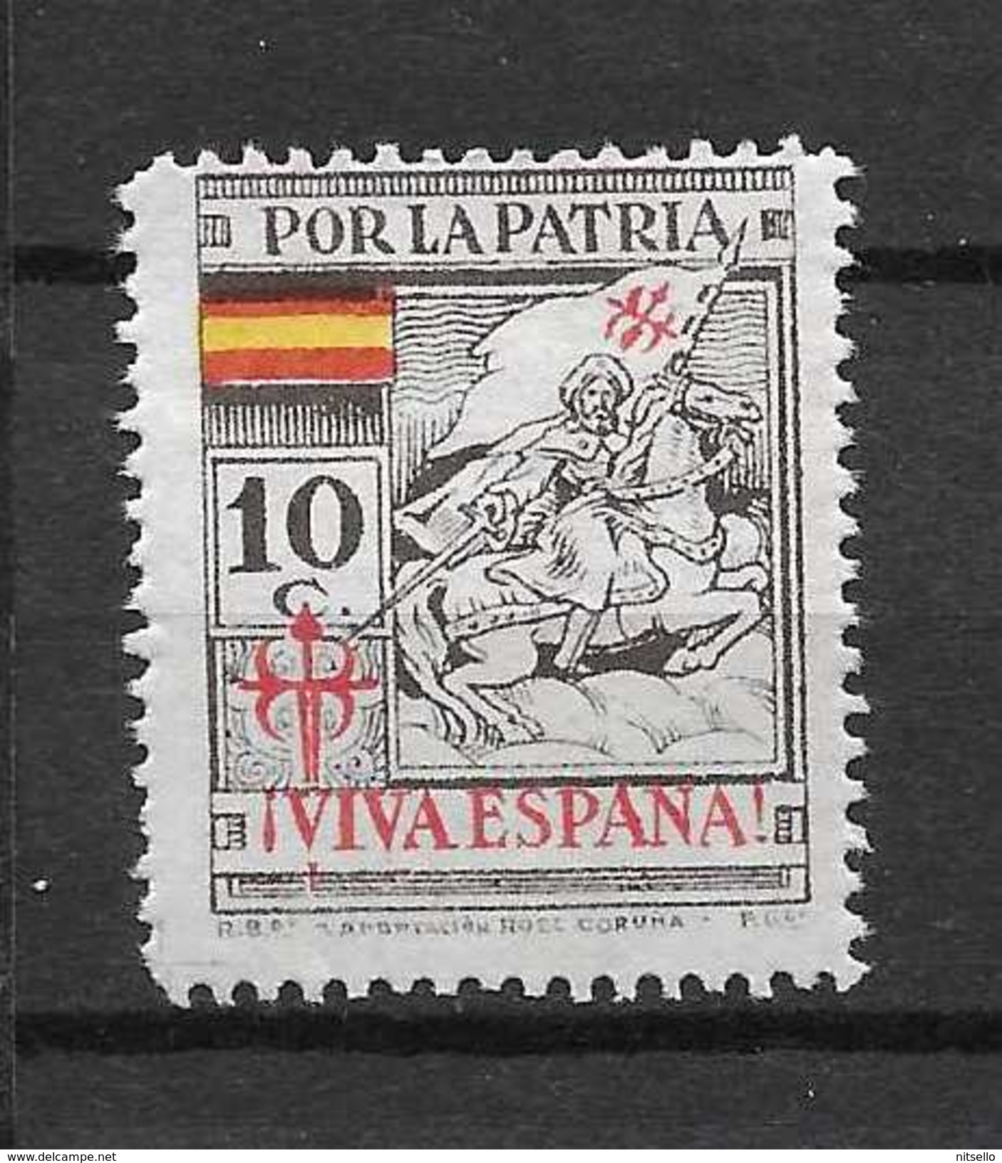 LOTE 2190   ///  (C030) ESPAÑA  -  GUERRA CIVIL  -  LA CORUÑA **MNH - Spanish Civil War Labels