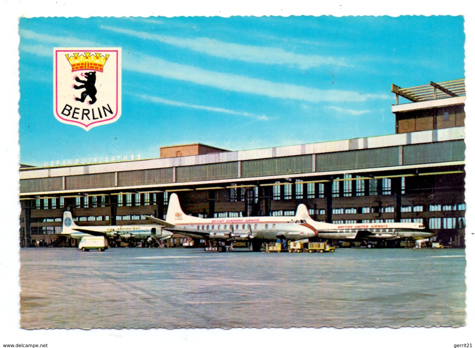 1000 BERLIN - TEMPELHOF, Flughafen / Airport - PAN AM, BEA, British United, 1965 - Tempelhof