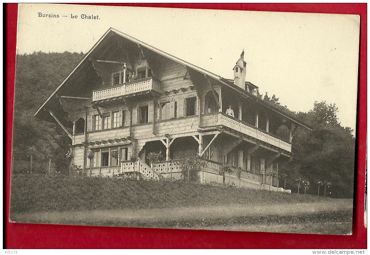 PRG-24 Bursins, Le Chalet.  Cachet 1911. Schnegg 10087 - Bursins