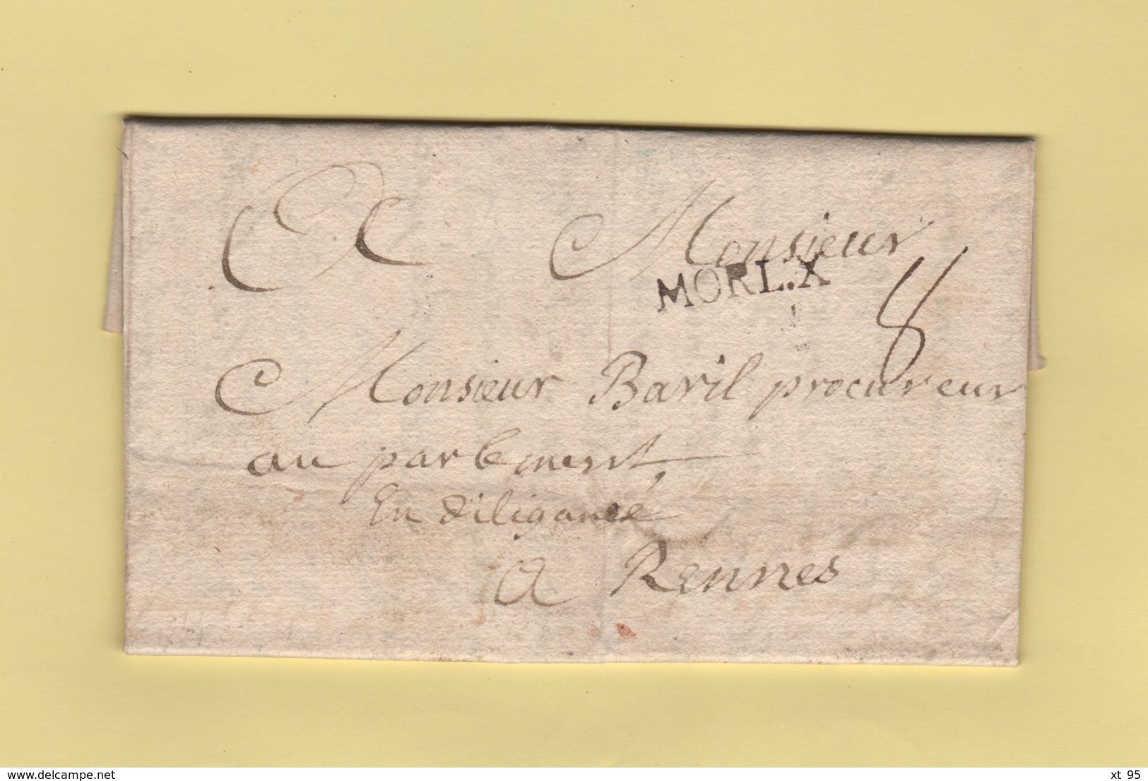 Morl.X - Morlaix - Finistere - Courrier De 1721 - Courrier De Saint Paul - 1701-1800: Precursors XVIII